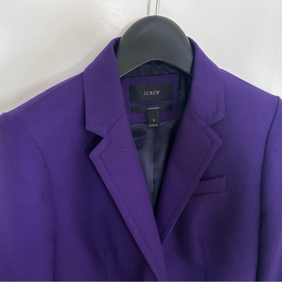 LIKE NEW J. CREW PURPLE WOOL SCHOOLBOY BLAZER (ORIGINAL) - SIZE 2 - Picture 4 of 12